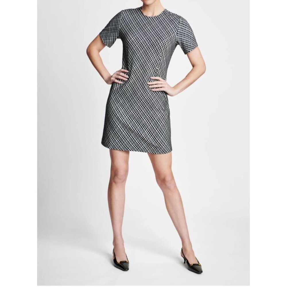 Spanx Ponte mini‎ dress Jacquard career preppy plaid sz XL